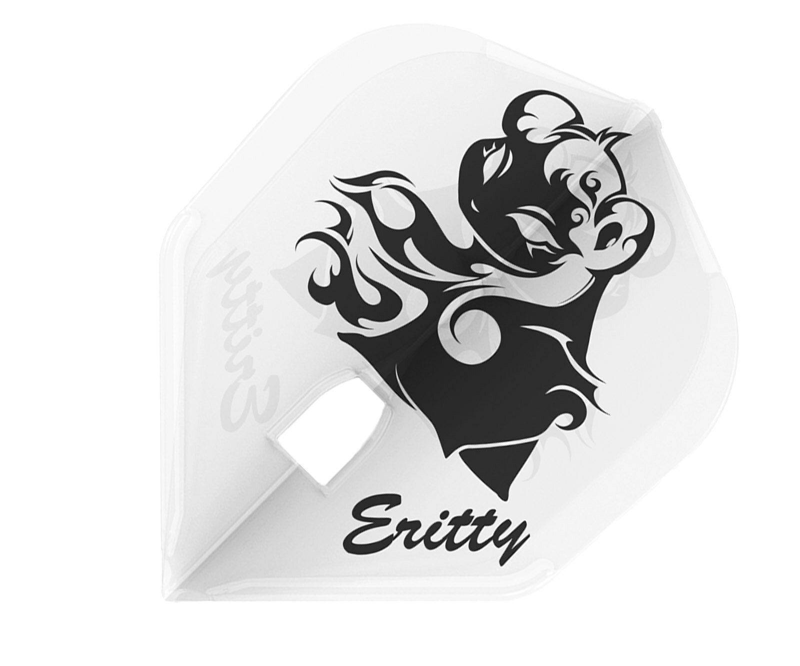 【メール便OK】ダーツ フライト【エルフライト】PRO PS 嘉陽田恵利モデル ver.1 シェイプ クリアホワイト