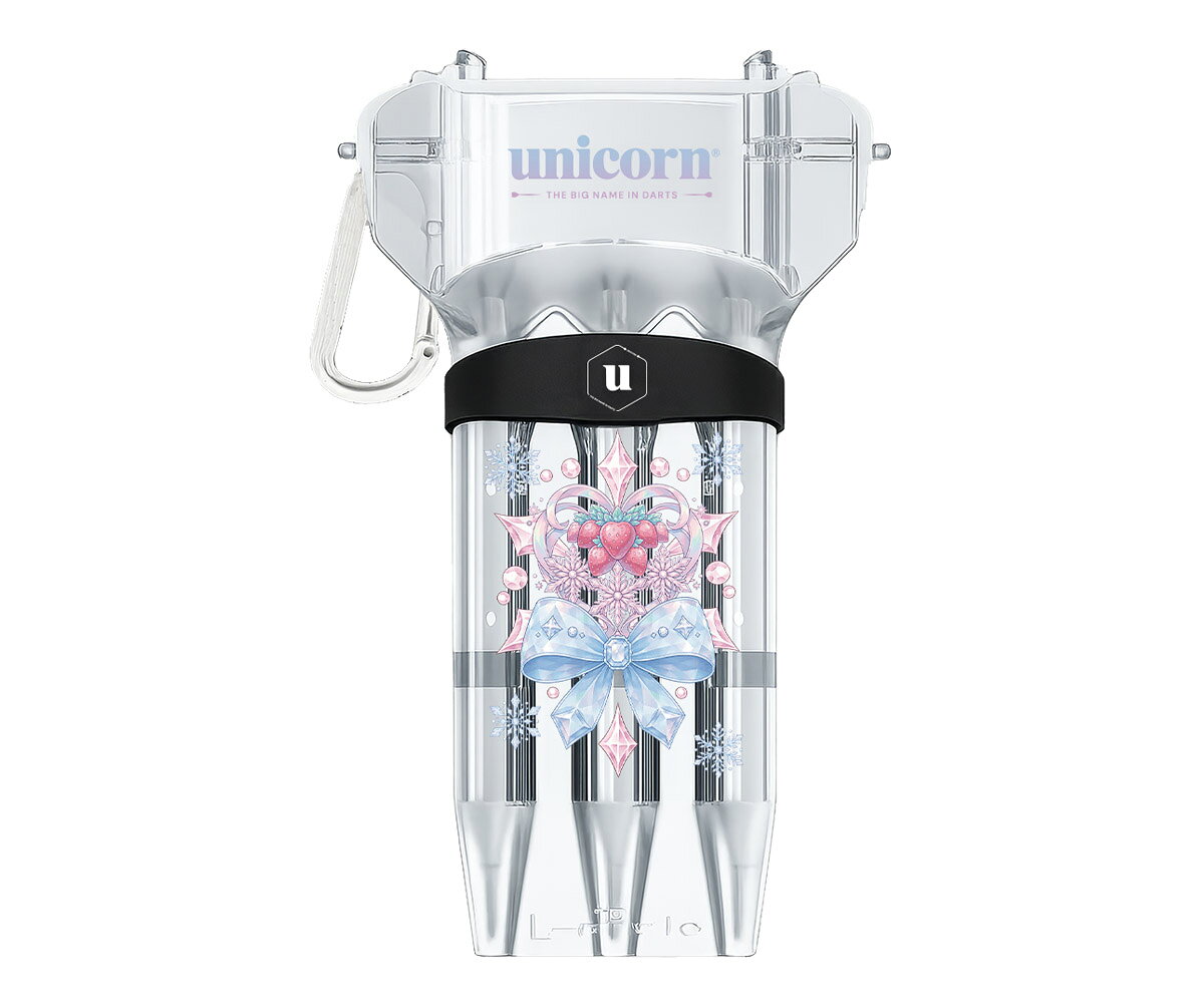 ■商品説明L-Style × unicorn KRYSTAL ONE Yukika Fumiyama Model文山雪華選手モデルのKRYSTAL ONE。いちごと雪の結晶をモチーフに、可愛らしさと幻想的な美しさを表現したデザインです。文山雪華選手らしい世界観のKRYSTAL ONEです。KRYSTAL ONEスケルトン素材を採用したダーツケース。ボディ部分が細かなパーツで構成されており、パーツを追加することで自由に長さを変更でき、他色のパーツと入れ替えることで多彩なカラーバリエーションを楽しむことができる。1) 頑丈ながらも軽量なボディ2) 落下防止のONE HEADBAND3) 滑り止めのONE UNDERWEAR4）自慢のアイテムを見せるクリアパーツ