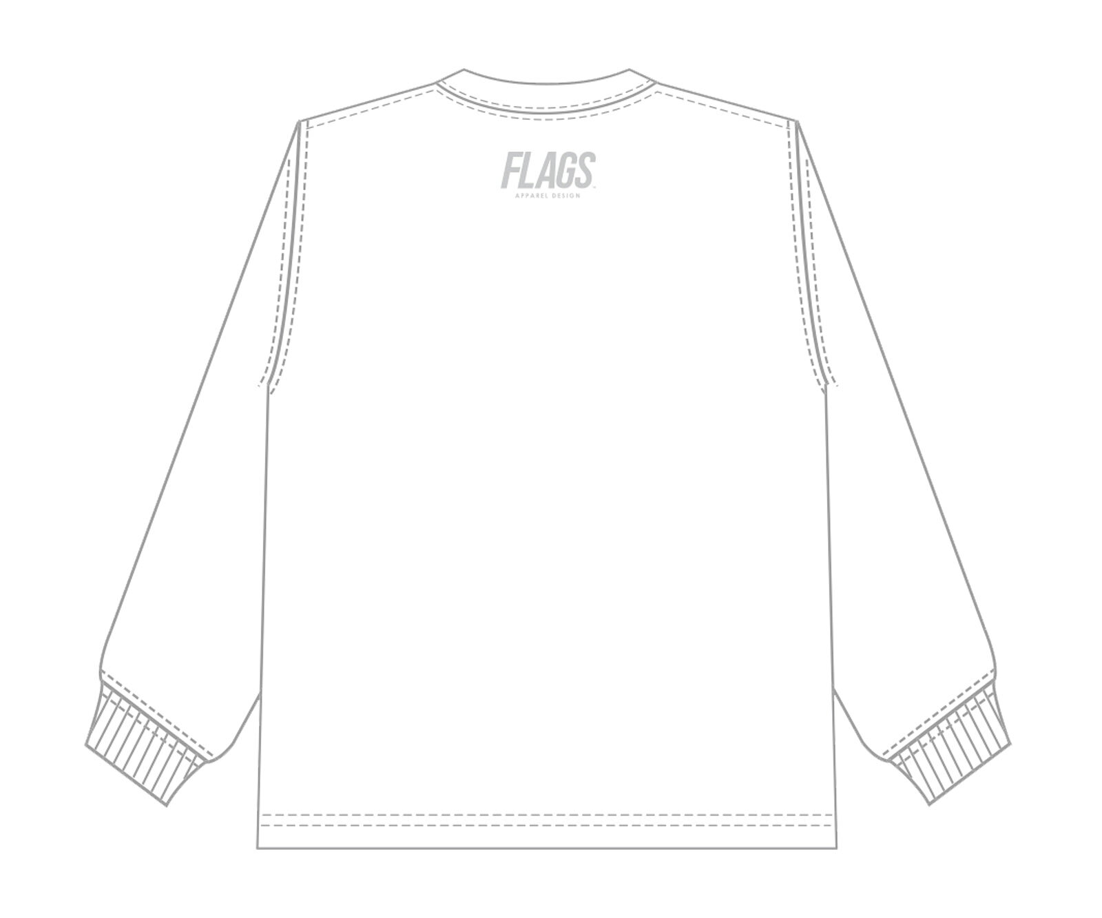 【送料無料】ダーツ アパレル【フラッグス】Tシャツ ロングスリーブ ホワイト M