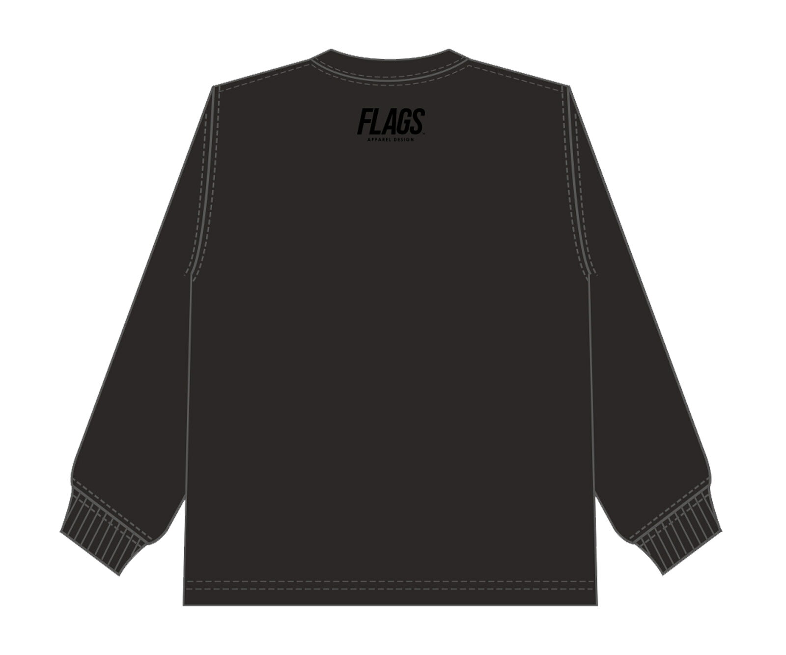 【送料無料】ダーツ アパレル【フラッグス】Tシャツ ロングスリーブ ブラック XL