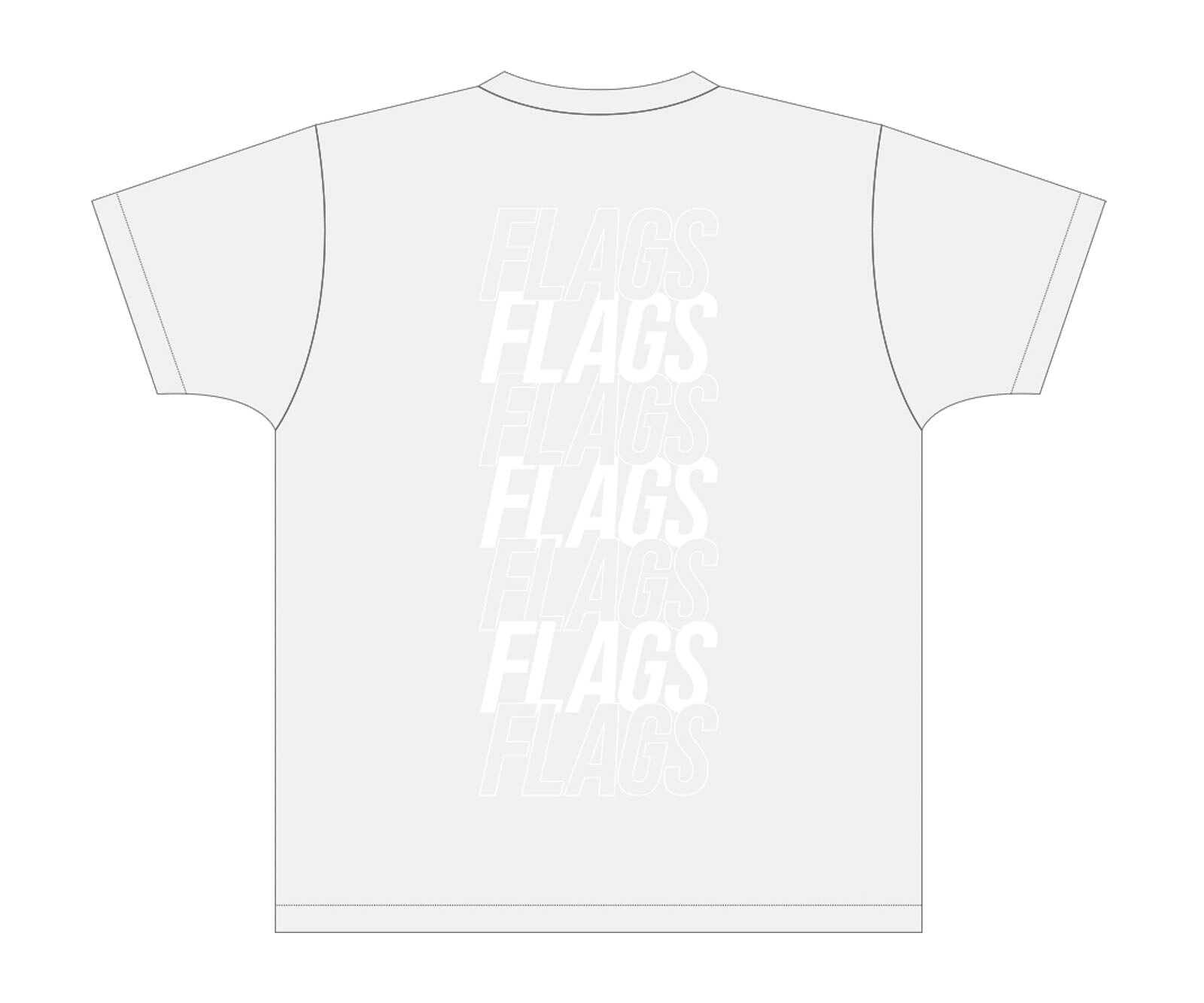 エスダーツ 楽天市場店の【メール便OK】【送料無料】ダーツ アパレル【フラッグス】Tシャツ ビッグシルエット アッシュ L｜アングル2