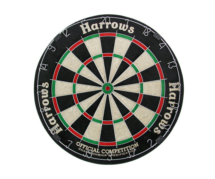 ■商品説明Harrows DartsBoard Official Competition英国老舗ブランド「Harrows」の公式 競技用ハードダーツボードです。ボードサイズ：直径 約46cmプレーイングエリア：直径13.2インチ（標準サイズ）厚さ：約3.5cm