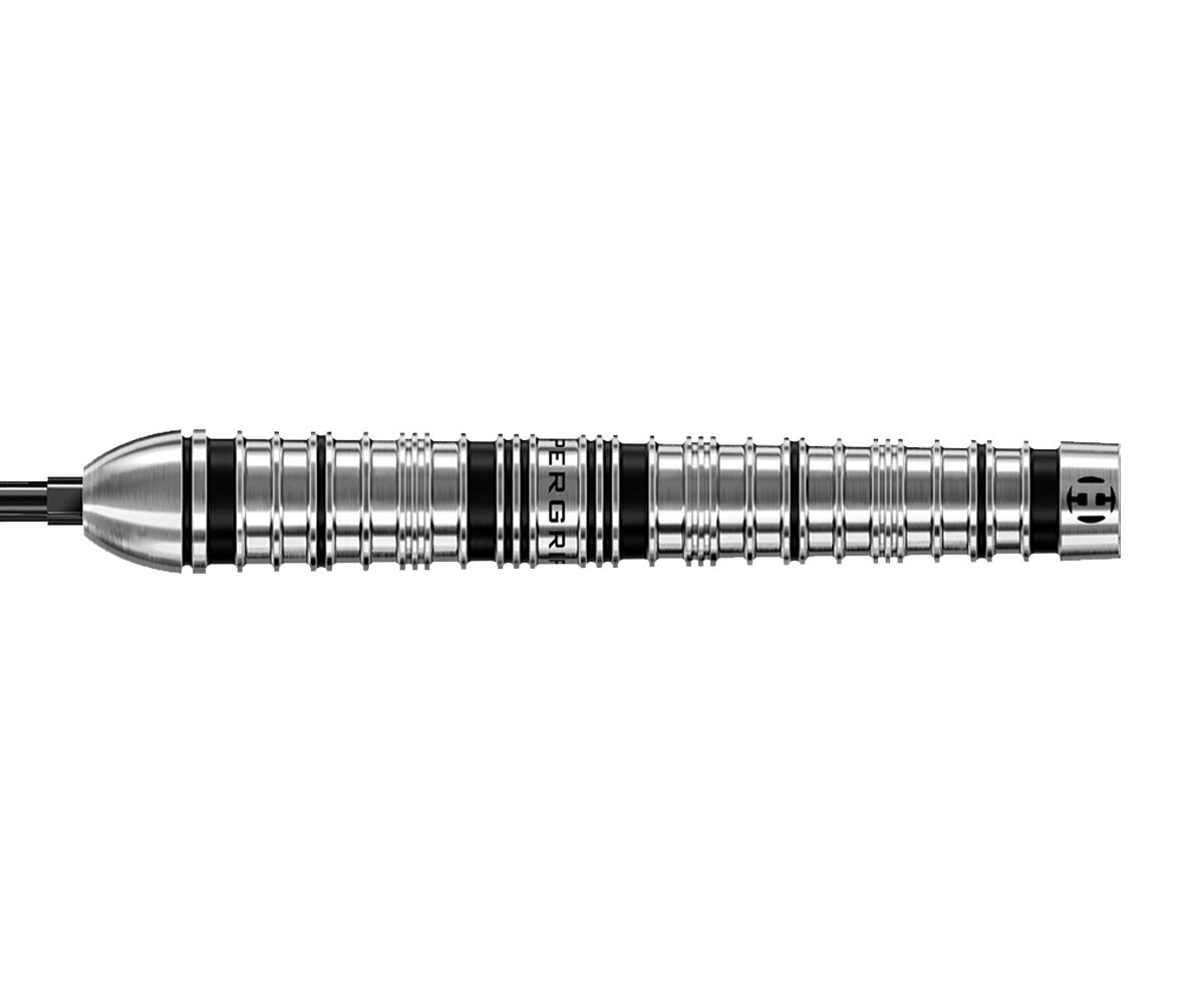 ■商品説明Harrows SUPERGRIP QP TAPEREDHARROWSの代名詞でもあり、世界中のプレイヤーから信頼されるスーパーグリップが、クイックポイント技術の発表により新時代へ突入します。バレル全体にわたり、精密に設計された深いリングカットとダブルリングカットを施し、究極のコントロール性と一貫性を約束するというスーパーグリップのコンセプトを体現。この先進的なグリップ構造が比類なき感触を実現し、ゲーム中の極限のプレッシャー下でも確かな操作性と正確なリリースを保証します。■スペック素材：タングステン 90%全長：51mm最大径：7.05mmバレル重量：24gバレルマッチウェイト±0.05規格：ハード重心：フロント■内容物バレル×3（1セット）フライト×3（1セット）シャフト×3（1セット）クイックポイントツール