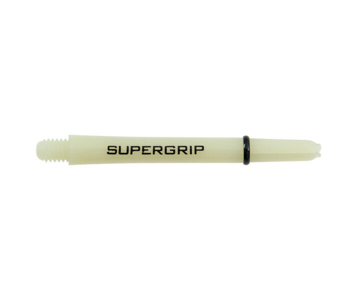 ■商品説明Harrows SUPER GRIP SHAFTスーパーグリップにマットなホワイトカラーが登場。シャフトリング付き。しっかり締まり、フライトが外れにくいです。サイズ：約48mm（ネジ山含まず）重量：約1.2g