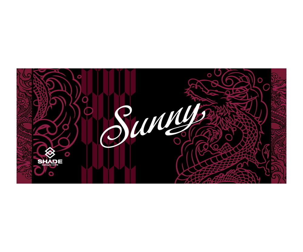 【メール便OK】ダーツ雑貨【シェード】シェードプレイヤー フェイスタオル 2025 龍波光彦