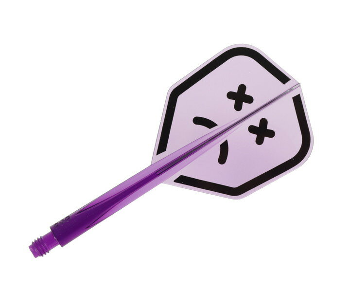 【メール便OK】ダーツ フライト【コンドル×バットダーツ】アックス スモール ミディアム クリアパープル