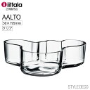 イッタラ 花瓶 【正規販売店】iittala /アルヴァ・アアルト コレクション ボウル クリア 50×195mm（1007035） Alvar Aalto Collection Bowl Clear イッタラ フラワー ベース（W195×H50mm）箱入り 【楽ギフ_包装】母の日