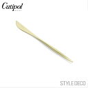 【正規取扱販売店】Cutipol クチポール MOON シャンパンゴールド シリーズ デザートナイフ サイズ:183mm 素材:ステンレス(つや消し/マット) ...