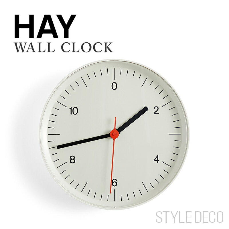 ヘイ HAY ウォールクロック Wall Clock 直径 Φ26.5cm 壁掛け時計 掛け時計 スイープムーブメント アクリル カラー：4色 デザイン：Jasper Morrison ジャスパー・モリソン リビング ダイニング オフィス インダストリアル シンプル カフェ