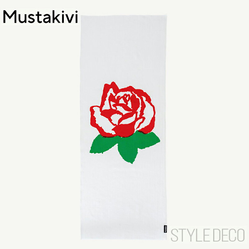 Mustakivi ムスタキビ 手ぬぐい CHUSEN 【薔薇】33×90cm 石本藤雄 FUJIWO ISHIMOTO 手染め 捺染 注染 てぬぐい ばら