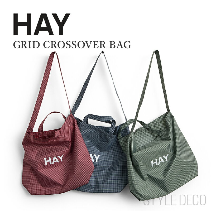 乐天商城 - HAY GRID CROSSOVER BAG 撥水加工 リサイクルナイロン リサイクルポリエステル トートバッグ ショッパーバッグ 3色展開 / Burgundy / Dark Blue / Dark Green エコバッグ おしゃれ トートバッグ レディース メンズ ユニセックス