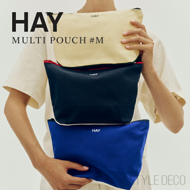 Rakuten - ＼楽天スーパーセール／HAY MULTI POUCH #M ヘイ ポーチ オーガニックコットン100% レディース メンズ ユニセックス 小物入れ 収納ポーチ ファスナーポーチ ミニポーチ シンプル ポーチ メイクポーチ トラベルポーチ