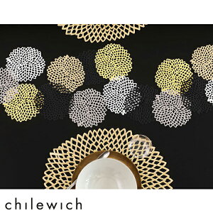 【ゆうパケット可】chilewich/PRESSEDDAHLIA(プレスドダリア)コースター(1枚)サイズ:直径12.7cm