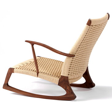 YURAGI　低座椅子（座面：ペーパーコード） 木種：ウォールナット（W610×D760×H680/SH220mm）