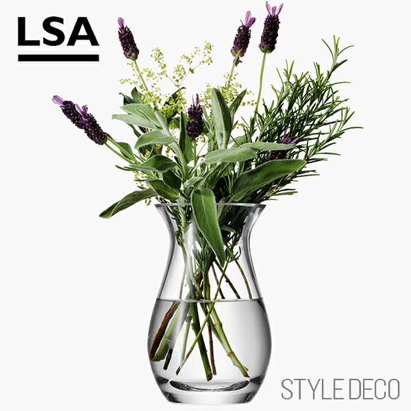 LSA/FLOWER POSY VASE TLA1978　フラワー ベース（W15xD11.5xH17.5cm）箱入り ガラス シンプル 円柱 丸 母の日 ギフト