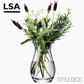 【エントリーP4倍 期間4/24-27】LSA/FLOWER POSY VASE TLA1978　フラワー ベース（W15xD11.5xH17.5cm）箱入り ガラス シンプル 円柱 丸 母の日 ギフト