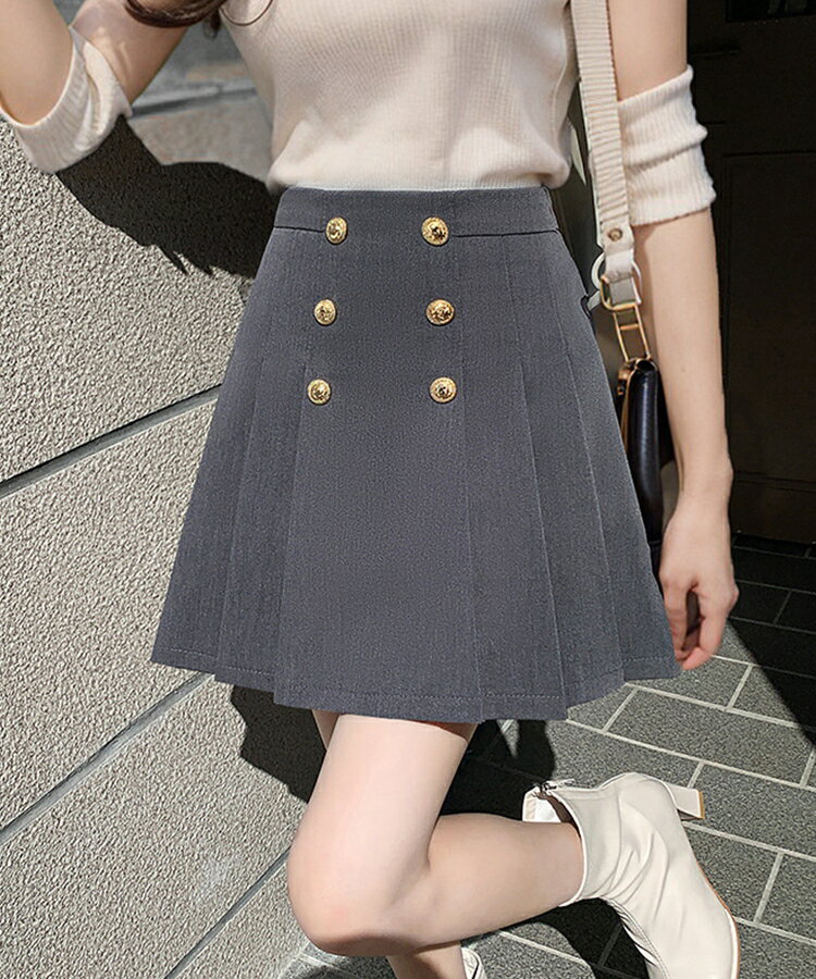 stina / pull-on skirt / light gray