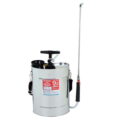 セフティ-3 肩掛半自動噴霧器 9L ジュシポンプ 噴霧 殺虫 消毒 軽い ステンレスタンク 肩掛け式 園芸