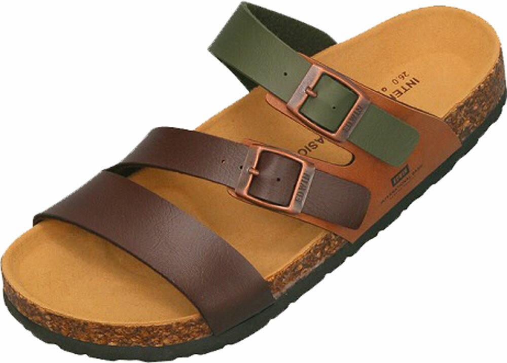 【3日20時からMAX3,000円OFFクーポン&P15倍】 エドウィン EDWIN サンダル メンズ EB1005 靴 くつ シューズ 天然コルクフットベッド 配色ストラップ コンフォートサンダル 通勤 通学 デイリー レジャー トラベル 男性 EB1005 208