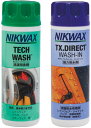 ニクワックス NIKWAX アウトドア ツインパック テックウォッシュ TX.ダイレクトWASH-IN 洗剤 撥水剤 レインウェア スキーウェア フリース テン...