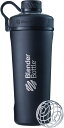 【24日20時からポイントアップ！25日限定MAX1万円OFFクーポン】 Blender Bottle ブレンダーボトル Blender Bottle Radian stainless steel 26オンス 760ml ボトル 水筒 シェイカー プロテイン 部活 トレーニング フィットネス BBRDS26 BK