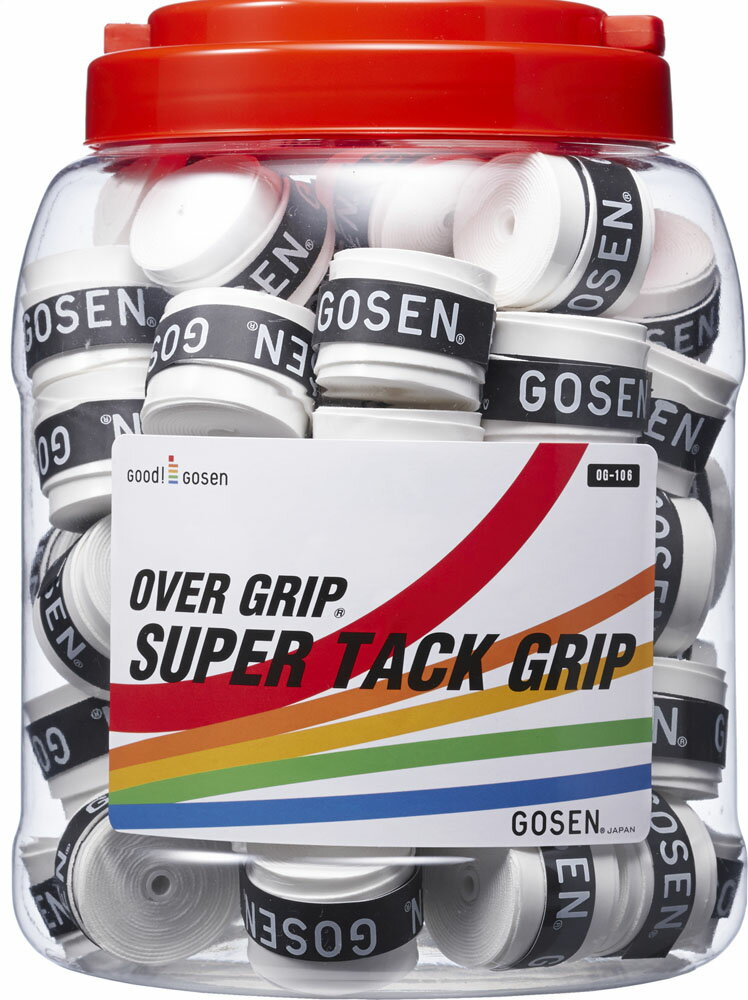  GOSEN ゴーセン テニス スーパータックグリップ 60個入りボックス ホワイト OG106BXWH