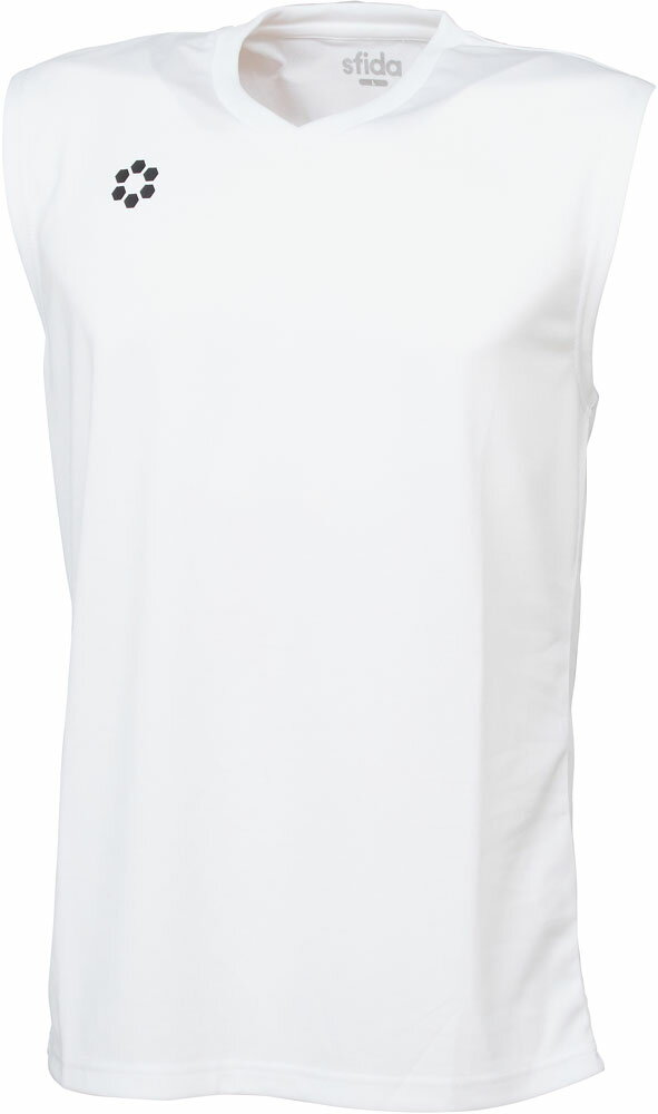 【27日2時までポイントアップ】 スフィーダ sfida フットサル BP コンプレッションベースレイヤーシャツ N/S 通気性 機能素材 軽量 Vネック 重ね着 下着 ノースリーブ シャツ トップス 運動 部活 コンプレッション SA21830 WHITE