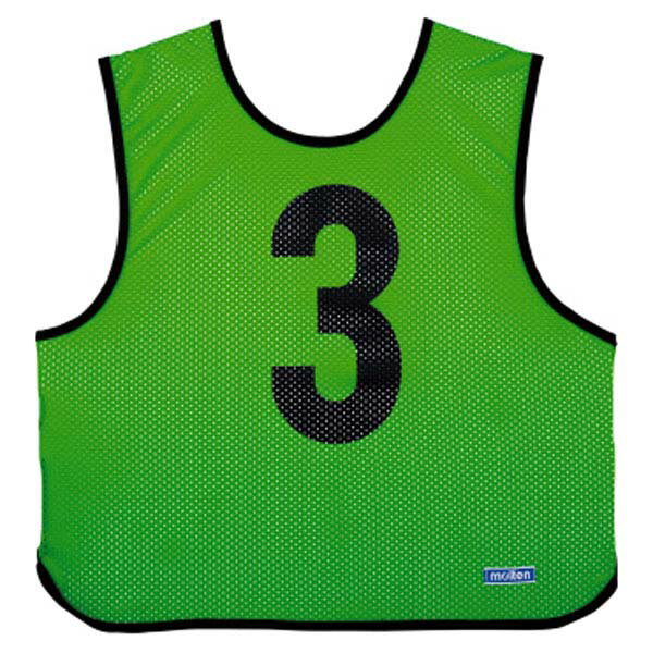 【27日2時までポイントアップ】 モルテン molten ジュニア用 ゲームベストジュニア蛍光グリーン10枚組 ..