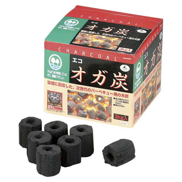 【3日20時からMAX3,000円OFFクーポン&P15倍】 キャプテンスタッグ CAPTAIN STAG アウトドア エコ オガ炭3kg入 M6735