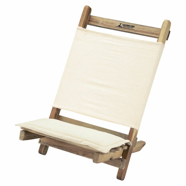 【15日はポイント15倍】 キャプテンスタッグ CAPTAIN STAG アウトドア CSクラシックス ロースタイルチェア ホワイト UP1016