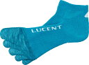 【6日までポイントアップ】 ルーセント LUCENT テニス Ladies 5本指ソックス ショート ターコイズ 22〜25cm 女性用 くつ下 ウェア 着替え...