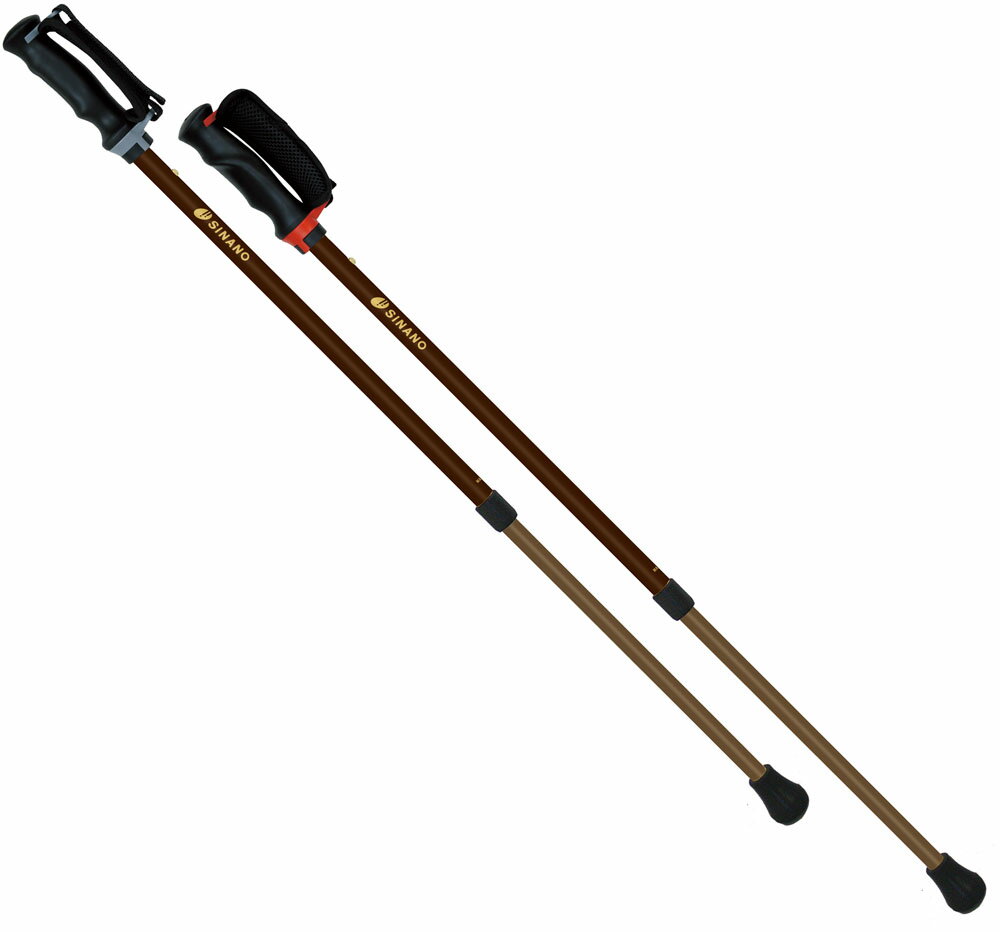 【30日・1日はポイント10倍】 シナノ SINANO あんしん2本杖 ブラウン 対応身長127-181cm ウォーキング..
