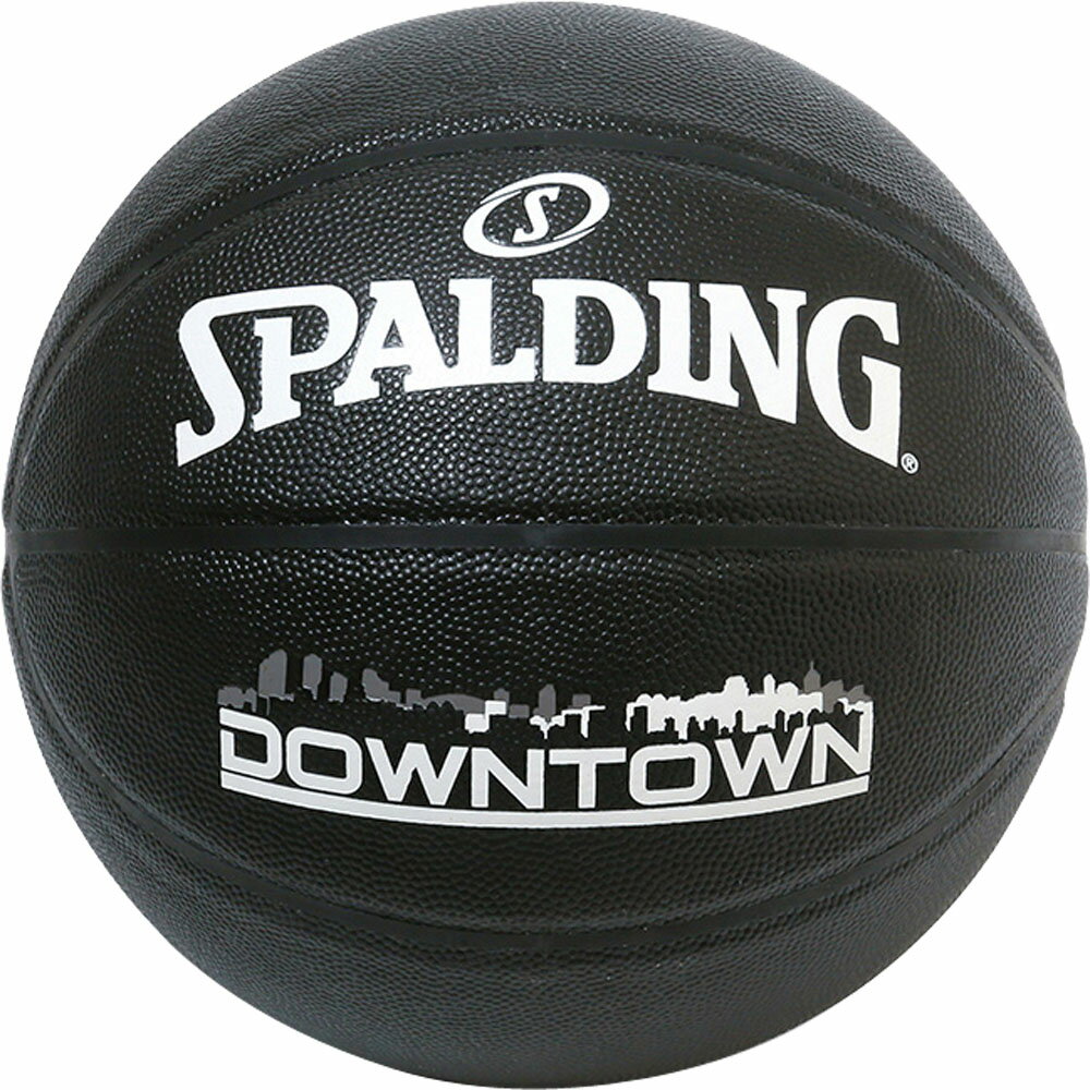 【18日はポイント10倍】 スポルディング SPALDING バスケット バスケットボール 5号 ダウンタウン DownTown ブラック ボール 5号球 合成皮革 小学生 ミニバス 入門 練習 体育館 自宅 シュート バスケ 76587J