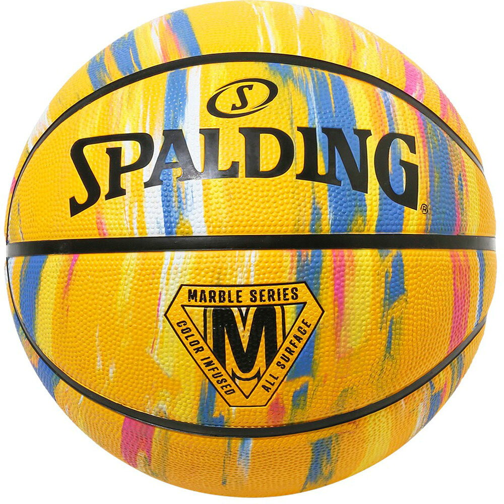 【18日はポイント10倍】 スポルディング SPALDING バスケット マーブル イエロー ラバー 84-401Z 7号球 バスケットボール ボール SZ7 バスケ 大学生 中学 高校 練習 部活 シュート 屋外 耐久性 球技 84401Z