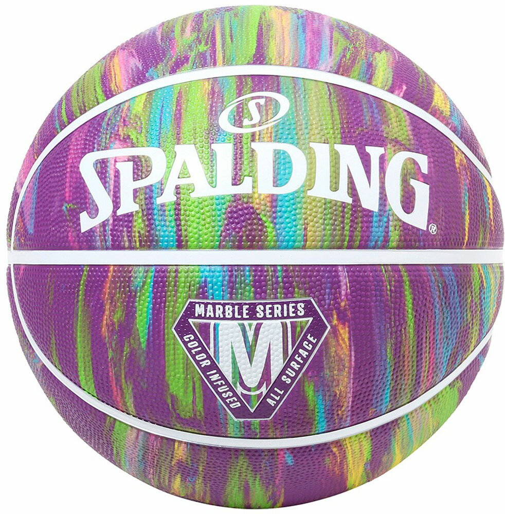 【18日はポイント10倍】 スポルディング SPALDING バスケット マーブル パープル ラバー 6号球 バスケットボール バスケ ボール 中学生以上 屋外向き 耐久性 部活 バスケ 練習 自宅 ストリート バスケ部 球技 84412Z