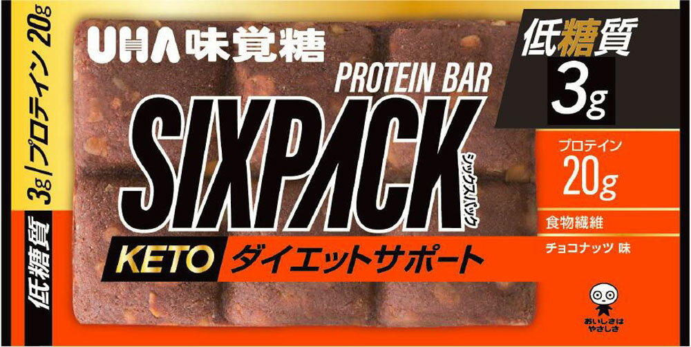 【SS限定 スタート4H限定全品5％OFFクーポン＆9/4 20時よりP最大42倍】SIXPACK　ケトプロテインバー　チョコナッツ味　10袋　プロテイン　ダイエット　タンパク質　低糖質　低脂肪　トレーニング　食物繊維　小腹　筋力強化　間食 筋トレ おやつ シックスパック　91253