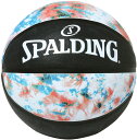 【15日はポイント10倍】 スポルディング SPALDING バスケット タイダイマーブリング SZ7 バスケットボール 84-668J ブラック 屋外向け 耐久性 7号球 バスケ 大学生 中学 高校 練習 部活 シュート 球技 84668J