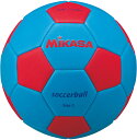 【15日はポイント10倍】 ミカサ MIKASA サッカー スマイルサッカー 3号 マシーン縫い スカイブルー×レッド ジュニア キッズ 小学校 学校体育用品 クラブ レクリエーション ボール遊び スポンジボール STPEF3SBLR