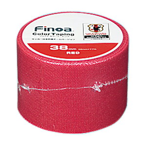 【ブラックフライデー限定 P最大44倍&最大10%OFFクーポン配布中】 Finoa フィノアS.P F カラーテープ 3.8cm レッド テーピング サッカー 日本代表 固定 非伸縮 カラーテーピング1653ネット注文 サッカー 用品 セール