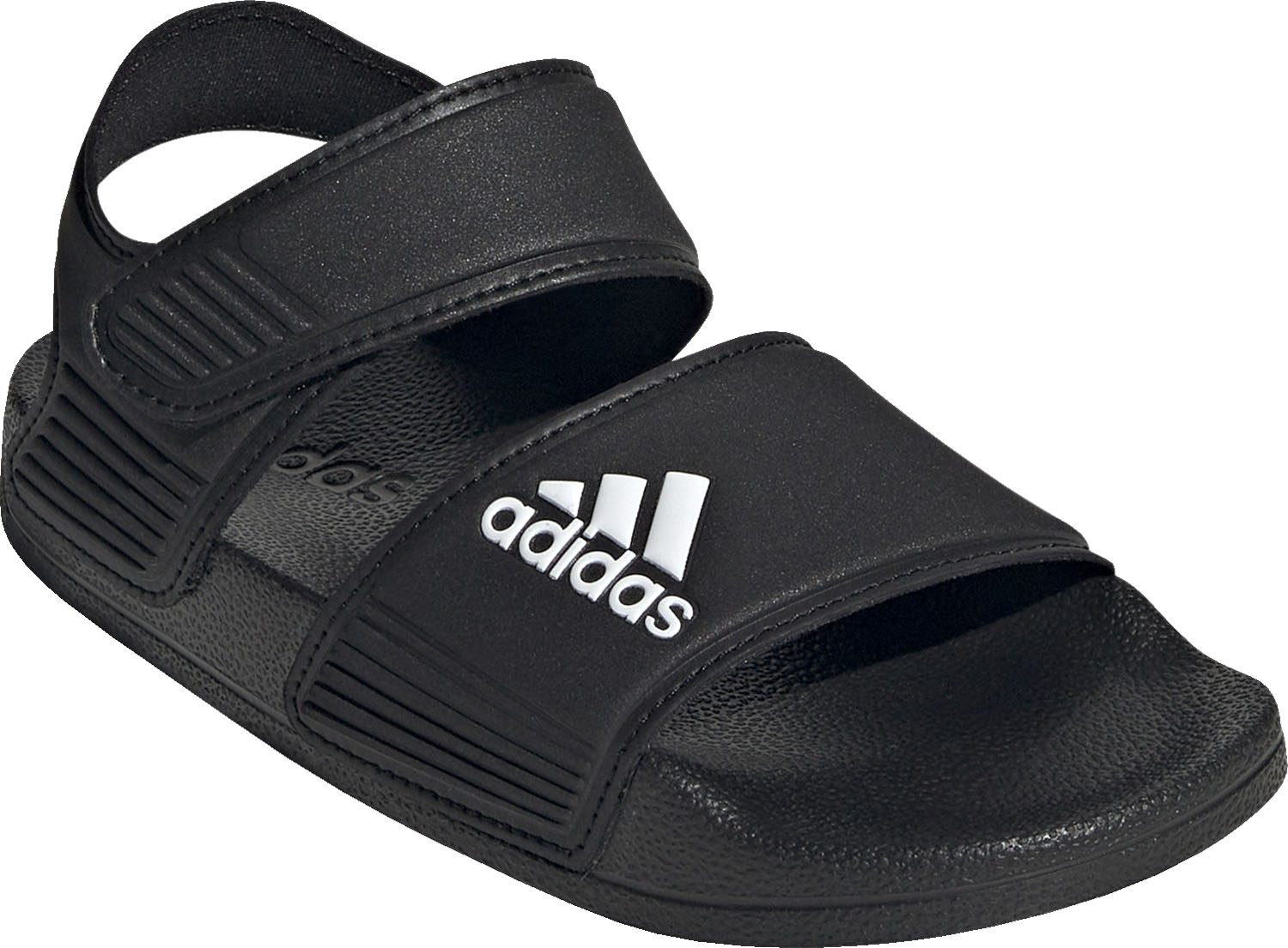 adidas アディダス アディレッタ サンダル キッズ 子供 コアブラック／フットウェアホワイト／コアブラック ADILETTE SANDAL K 靴 シューズ 水遊び ビーチ プール GW0344