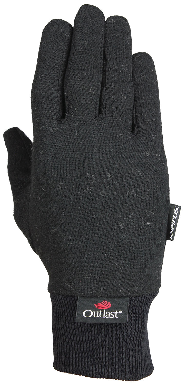 【27日2時までポイントアップ】 セイラス Seirus アウトドア アウトラスト グローブライナー L/XL ブラック 7470