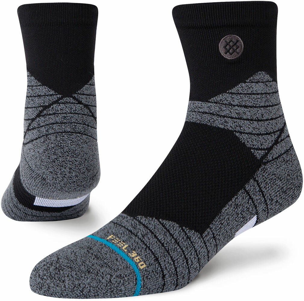 【24日20時から最大3万円OFFクーポン&P10倍】 スタンス STANCE ソックス ICON SPORT QTR メンズ レディース バスケ 靴下 スポーツソックス ショート丈 練習 部活 学校 吸汗速乾 耐久 トレーニング A459A21SQB BLK