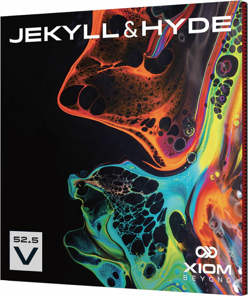 【18日はポイントアップ！】 XIOM エクシオン 卓球 ジキル&ハイド V52.5 JEKYLL&HYDE 裏ラバー 裏ソフト ハード スポンジ硬度52.5 ハイスピン 高反発 11211 RD