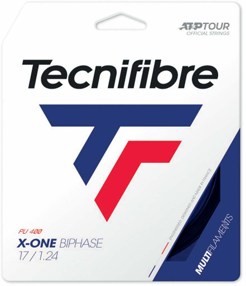 【18日はポイントアップ！】 Tecnifibre テクニファイバー テニス 硬式テニスガット X-ONE BIPHASE 1.24 01GXO124XB