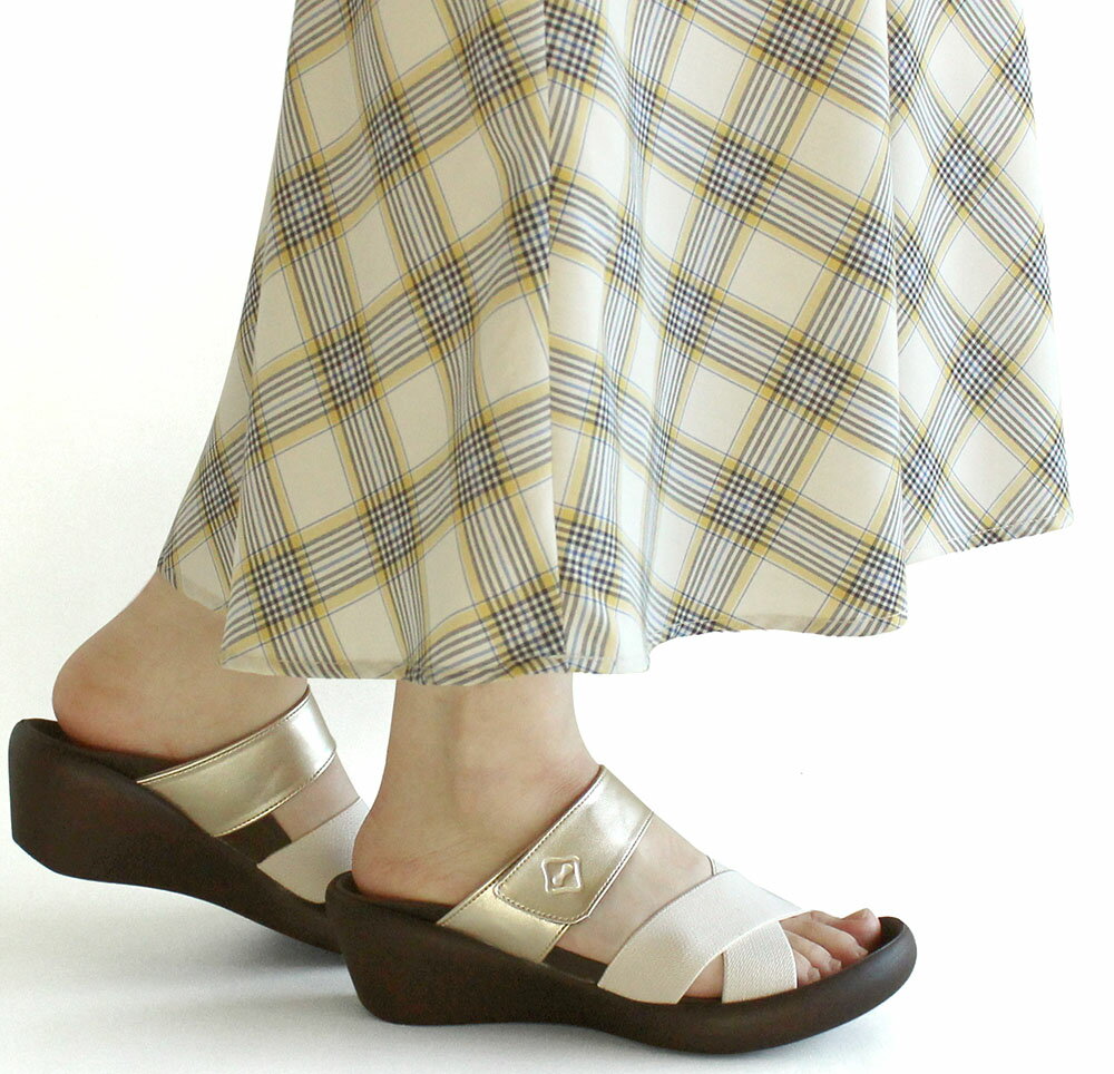 【18日はポイント10倍】 リゲッタカヌー RegettaCanoe Regetta Canoe リゲッタカヌー CJLW-5524a クロスベルトウェッジサンダル レディース フットウェア 靴 シューズ サンダル つっかけ CJLW5524A GLD