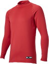 【27日10時までポイントアップ】 デサント DESCENTE 野球 リラックスフィットシャツヒート メンズ ハイネック 長袖 アンダーシャツ インナー 保温 防寒 起毛素材 ベースボール 部活 練習 トレーニング 試合 STD658B RED