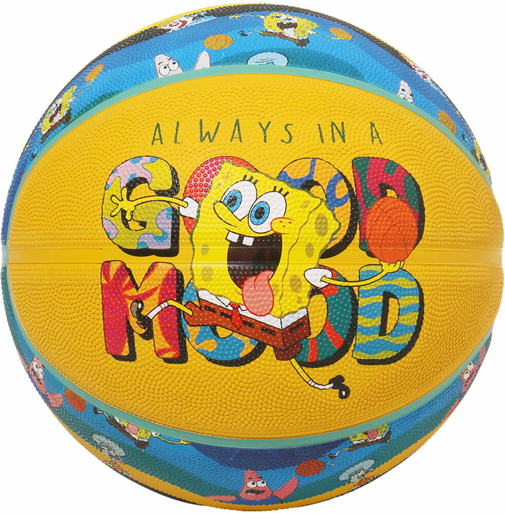 【18日はポイント10倍】 スポルディング SPALDING バスケット スポンジ・ボブ グッドムード ラバー SZ6 バスケットボール 85046J スポンジボブ 屋外向け向き 耐久性 6号球 中学生 バスケ 練習 部活 球技 85046J