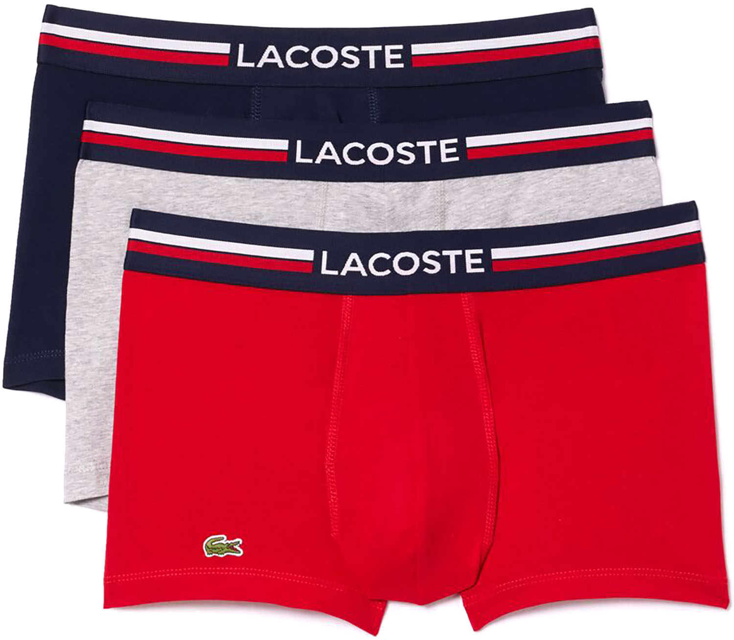 ラコステ パンツ メンズ ラコステ LACOSTE メンズ トリコロールボーダー3パックボクサーパンツ 5H338610