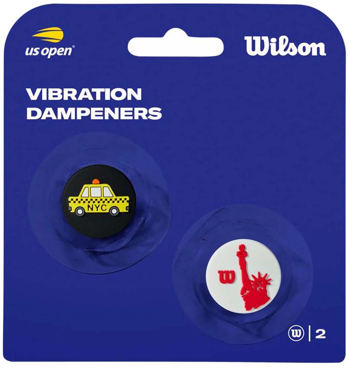 【20日はポイントアップ】 Wilson ウイルソン テニス ダンプナー US OPEN DANPENERS YELLOW／RED 2PK テニスラケット用振動止め 衝撃吸収 振動吸収 ラケットアクセサリー 部活 練習 試合 WR84123010