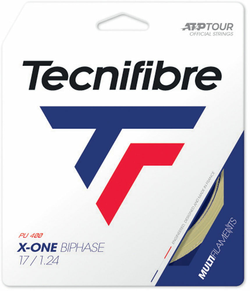 【18日はポイントアップ！】 Tecnifibre テクニファイバー テニス 硬式テニスガット X-ONE BIPHASE 1.18 01GXO124XN